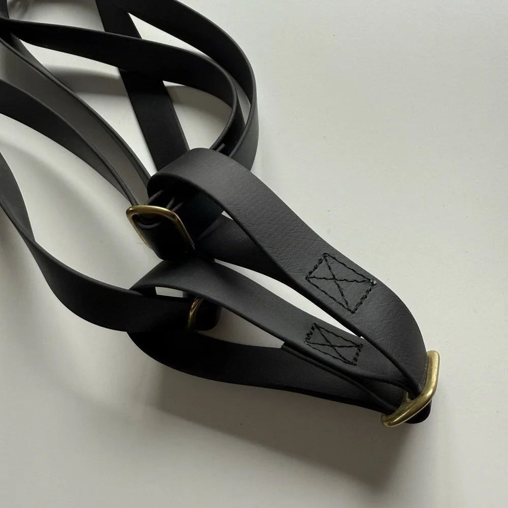 FOUND MY ANIMAL Leather Alternative All-Weather Dog Harness XL Black‎ Adjustable
